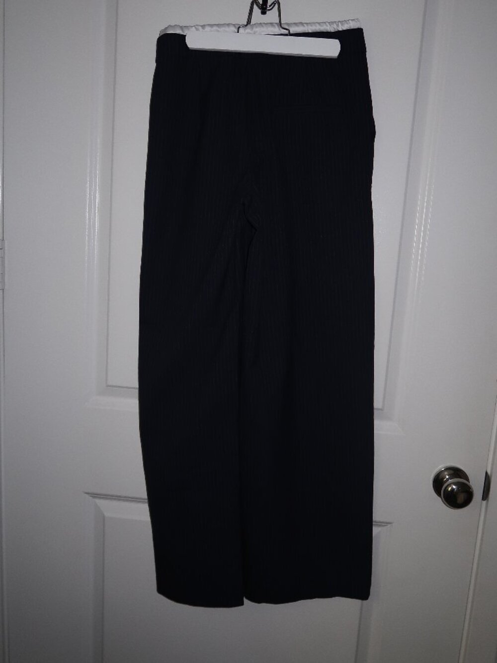 ZARA DOUBLE WAISTBAND WIDE-LEG TROUSERS BLUE PINSTRIPE 👖💙